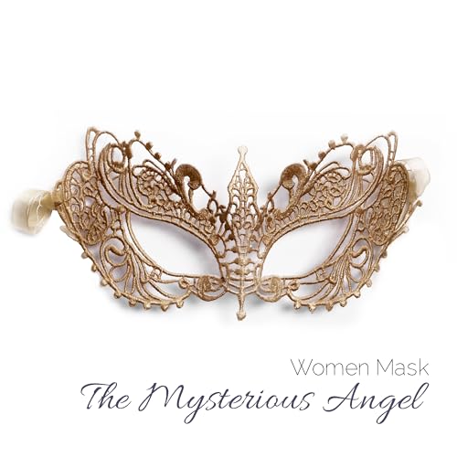 Masquerade Mask for Couples Women and Men - 3 Pack Venetian Gold and Black Lace, Mardi Gras Mask