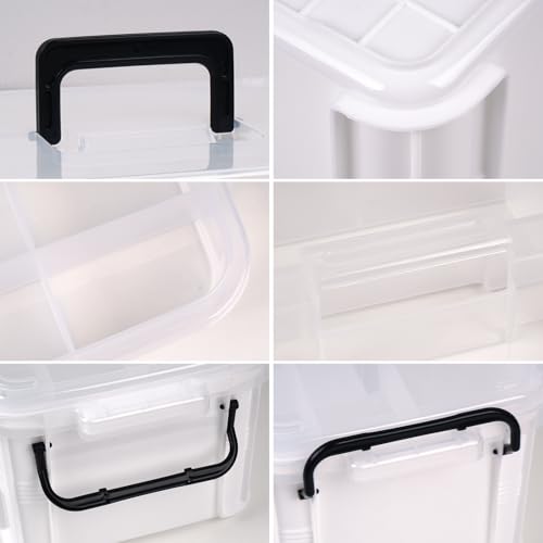 HEY FOLY 15qt White Medicine Organizer Storage Box with Tray, Plastic First Aid Box Empty, Thickened Medicine Container Ch...