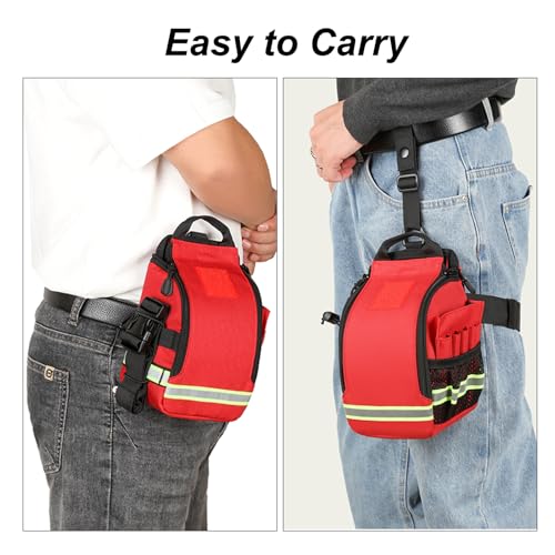 Lcoygia Tactical Drop Leg Waist Bag, First Aid Kit,Multifunctional Tactical Thigh Hip Outdoor Trauma Medical Bag,for Outdo...