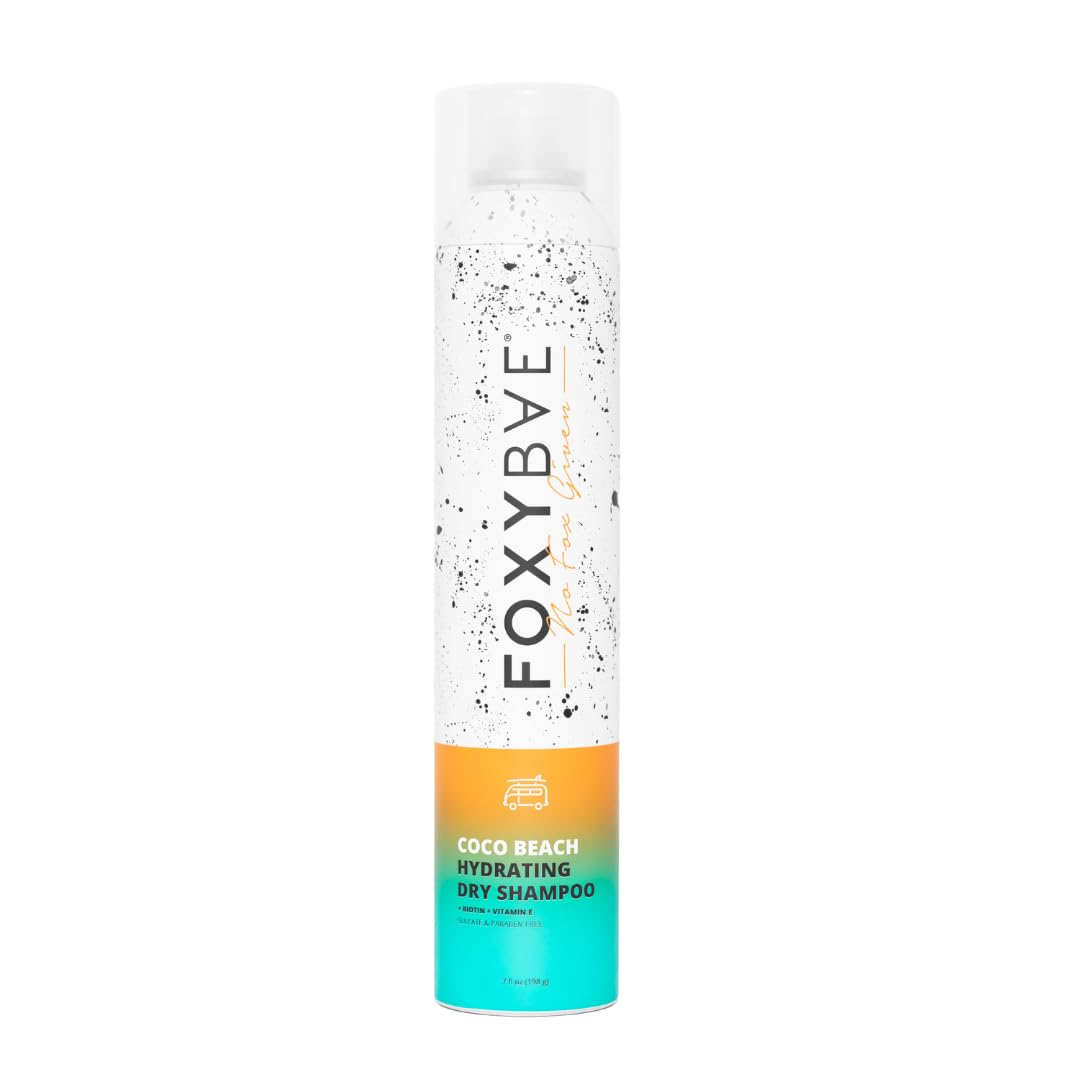 FoxyBae Dry Shampoo Spray for Women - All Hair Types - with Biotin, Vitamin E - Adds Texture, Volume; Absorbs Oil - Coco Beach -