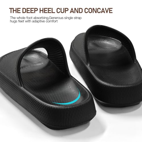 Slippers for Women and Men House Slides Shower Sandals Cushioned Thick Sole