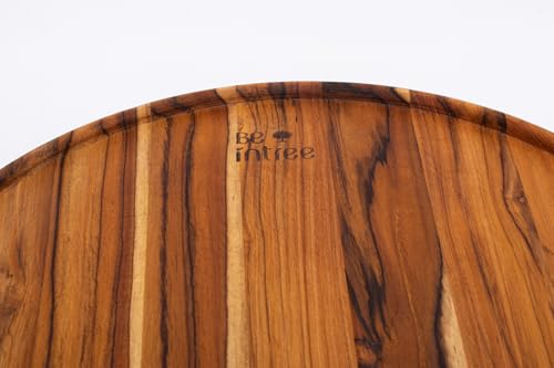 End Grain Rotating Serving Board – Premium Teak Charcuterie Board with Smooth 360° Rotation - Wooden Boards Ideal for Chee...