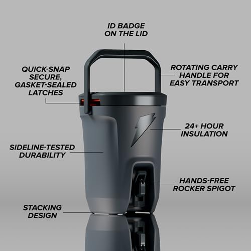 Gatorade Hydration Cooler, 3 Gallon, Grey