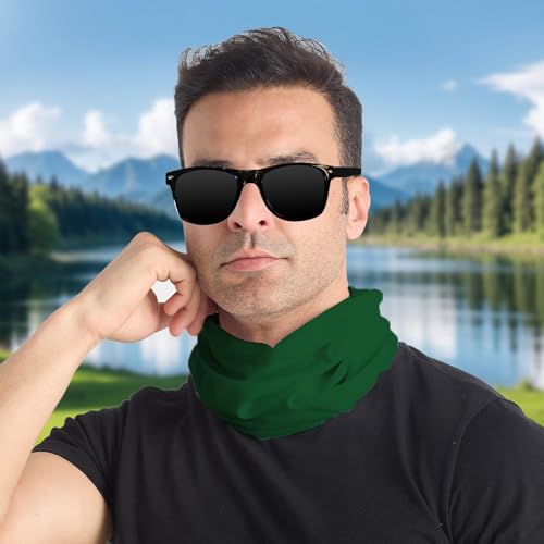 Solid Color Cooling Neck Gaiter Face Mask Lightweight Sun Protection Bandana Multifunctional Headwear Cycling Hiking Sports