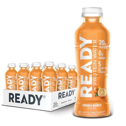 Ready® Protein Water – 20g Whey Protein Isolate, Zero Sugar, Low-Calorie Sports Drink for Hydration & Recovery – Electroly...