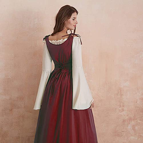Abaowedding Womens's Medieval Renaissance Costume Cosplay Over Dress