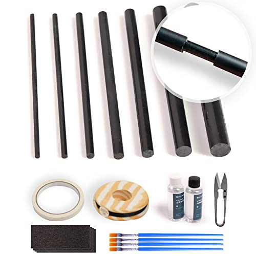 Fishing Rod Repair Kit Complete,Full Supplies with Glue for Freshwater & Saltwater Broken Fishing Pole Repair with Carbon ...