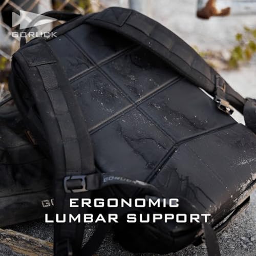 GORUCK Rucker 4.0 20L Black - Purpose Built Rucking Backpack, Military Weight Training Rucksack w/Ruck Plate Pocket and Ex...
