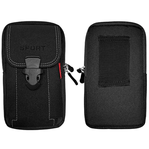 Outdoor sports mobile waist bag 6.8-inch belt wearing design men's sports carry on bag - S-Black