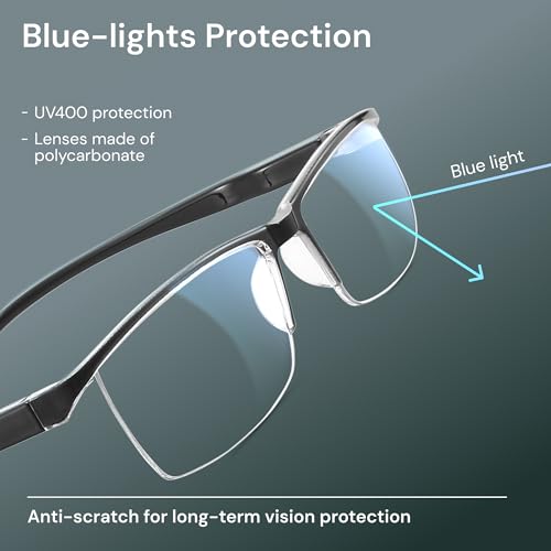 Gaoye 6 pack 3.0 Executive Style Reading Glasses Men - Durable Readers with Blue Light Filtering- Comfortable Fit with TR9...