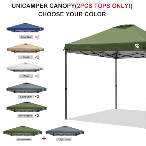 2PCS 10x10 Pop Up Canopy Replacement Top Cover with Air Vent for Straight Leg Canopy Tent, Waterproof for Outdoor Garden P...