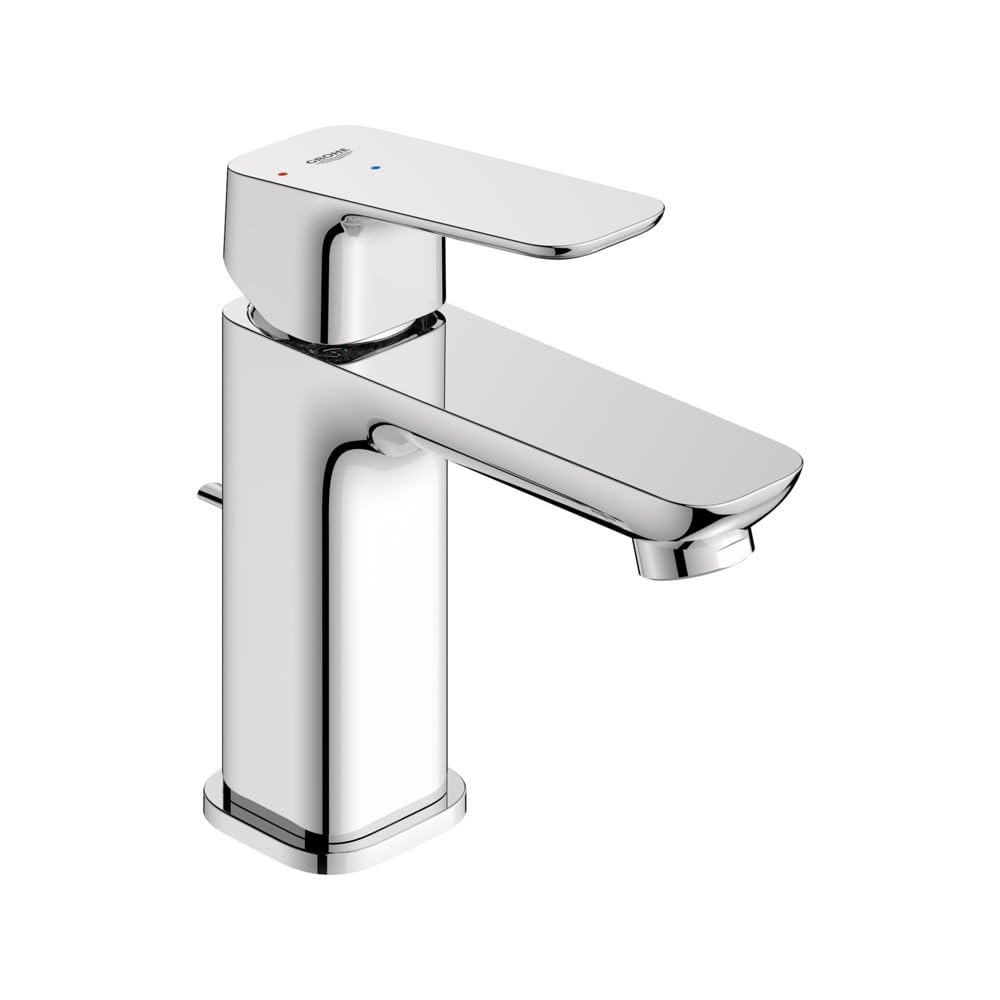 Grohe 1053490000 Cubeo Single Hole Single Handle S-Size Bathroom Faucet, Cold Start, 1.2 GPM, Starlight Chrome