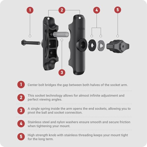 TUSITA Drill-Down Mount with Spine Clip Holder Compatible with Garmin Handheld GPS