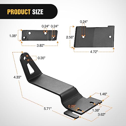 Nilight 2PCS 50” Straight LED Light Bar Mounting Bracket Over-Windshield Mount Kit for 2021 2022 2023 2024 2025 Ford Bronc...