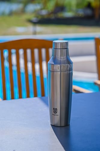Magcheer Hybrid Cocktail Shaker Set | Vacuum Insulated Stainless Steel Martini Shaker with Strainer & Jigger Lid | Travel ...