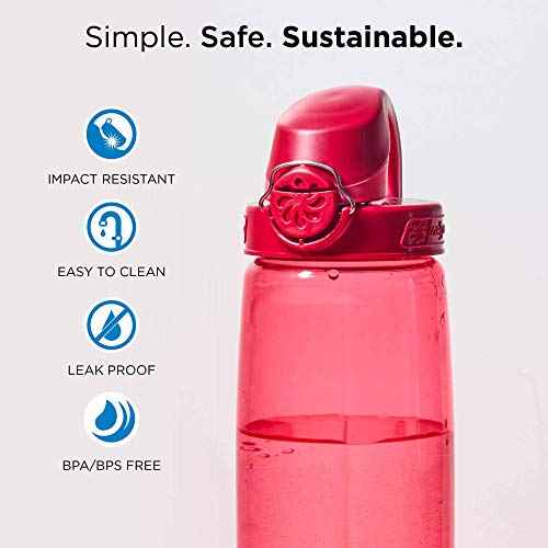 Nalgene On the Fly BPA-Free Water Bottle, Juniper with Juniper/Orange, 24 Oz