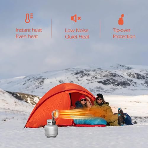 AgiiMan Outdoor Propane Heater - 15000 BTU Portable Tent Heaters, Camping Gas Heater and Stove, Patio Heaters with Shut-of...