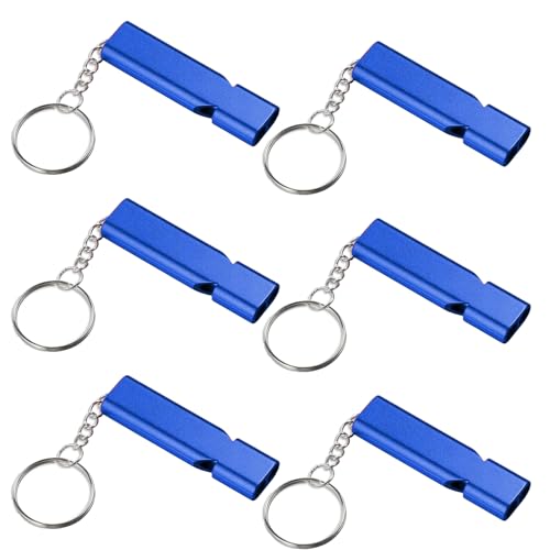 Premium Extra Loud Whistles for Camping Hiking Hunting Outdoors Sports and Emergency Situations, Sturdy but Light Aluminiu...