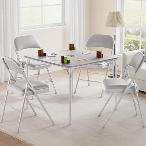 CuisinSmart Folding Card Table, Portable Square Card Table, Foldable Tables for Home, Indoor and Outdoor, Space-Saving, No...