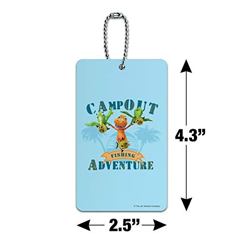 Campout Fishing Adventure Dinosaur Train Luggage Card Suitcase Carry-On ID Tag