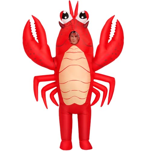 KOOY Inflatable Lobster Costume Adult, Inflatable Costume For Adult, Blow Up Crawfish Costumes Women/Men for Funny Party, ...