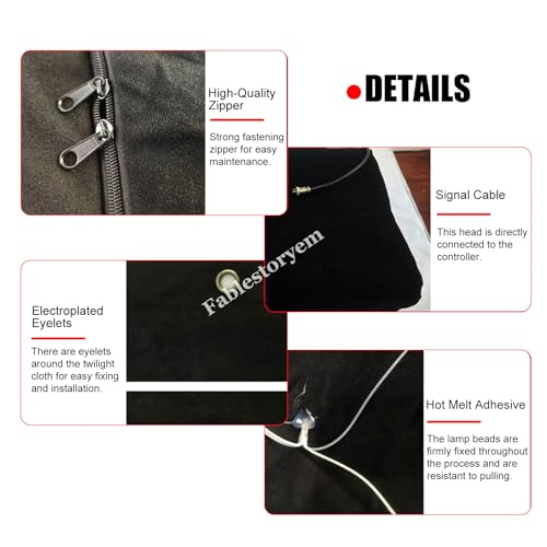 Fablestoryem LED Stage Backdrop Star Light Curtain Backdrops,Led Stage Star Backdrop with DMX 512 Control,Stage Wedding St...