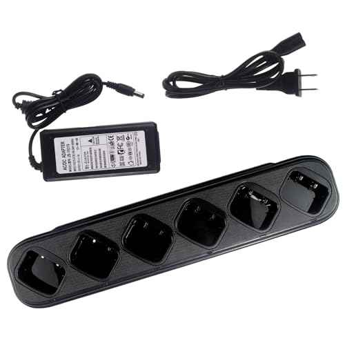 UV-9R Six Way Charger Desktop for BAOFENG UV-9G Radio 6-Way Charger Base Compatible with UV-9R Plus Walkie Talkie Accessories GMRS-9R GT-3WP