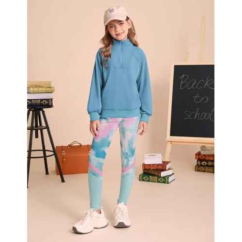 GRACE KARIN Girls Fall Outfit Teen 2 Piece Sweatshirt Sweatpant Back To School Tracksuit Fashion Cute Clothes Size 6-12