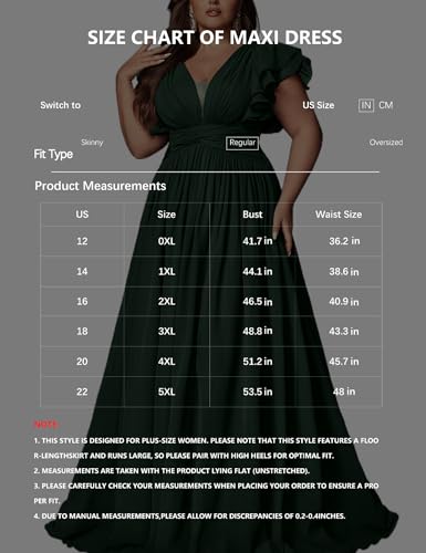 VOUIAO Women's Plus Size Bridesmaid Dresses Chiffon Wedding Guest Summer Maxi Dress Elegant Prom Evening Party Cocktail Gown