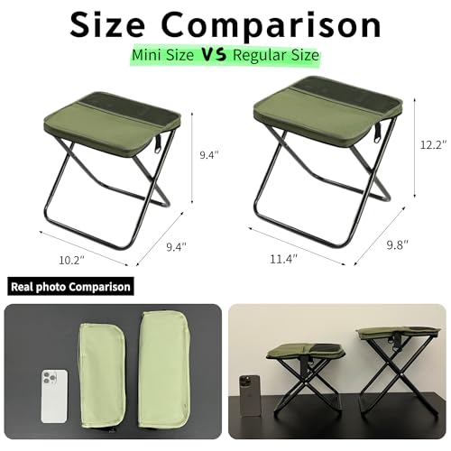 Arimanile Folding Camp Stool, Lightweight Foldable Camping Stool, Compact Mini Chair for Outdoor Activities, Hiking, Fishi...