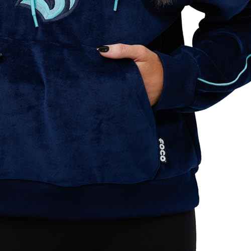 FOCO Women's NHL Team Logo Fashion Velour Hooded Sweatshirt
