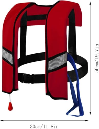 3-Pack 150N Automatic Inflatable Life Jacket – Adjustable Nylon Swim Vest with CO2 Inflation, Reflective Strips & Safety B...