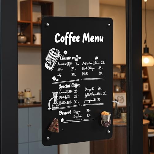 FANXIYQ 2Pack Magnetic Board for Wall with 4 Expansion Screws & 4 Paste Hooks - Durable Metal Bulletin Board for Home/Offi...