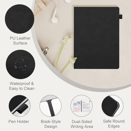 AGM Portable White Board Dry Erase Notebook, 12" x 9" Double Sided Folding Whiteboards with 3 Pens, Small Travel Dry Erase...