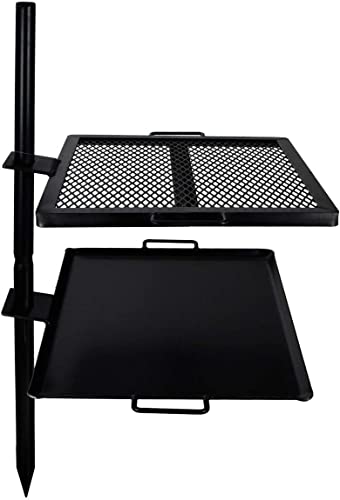 GameMaker Open Fire Cooking Grill – Portable Campfire Grill for Open Flame Cooking, Firepits, Outdoor Fire Rings & Camping...