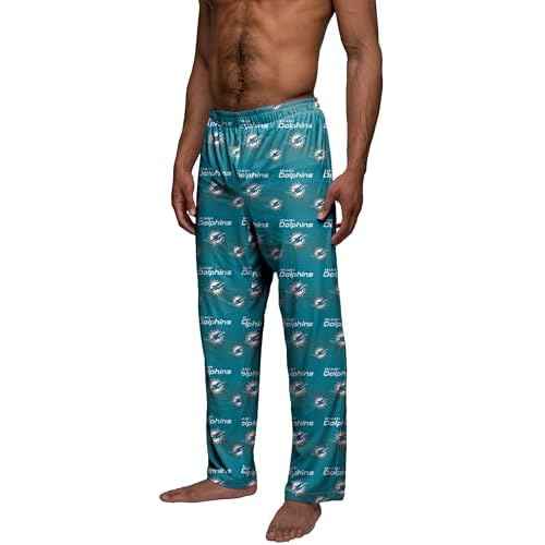 FOCO Miami Dolphins Men's Scatter Pattern Pajama Lounge Multi Color Pants