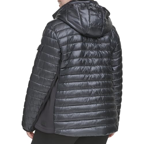 Calvin Klein Women's Performance Outerwear,Metallic Black,1X