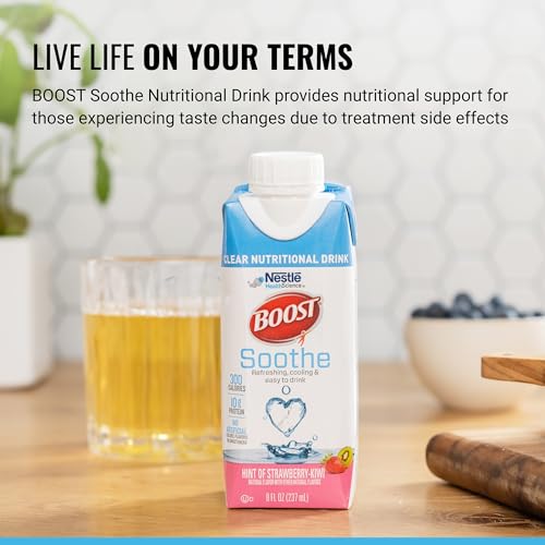 BOOST Soothe Clear Nutritional Drink – Cooling sensation - 300 Calories - 10 g Protein from Whey Protein Isolate - Hint of...