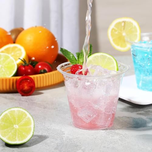 BYSNOW 250 Pack 9 oz Disposable Plastic Cups for Party, Plastic Wine Cups with Higher Heat Resistance (9oz 250pack)