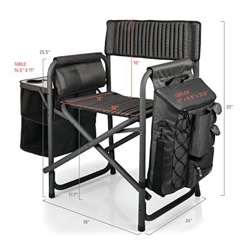 PICNIC TIME Fusion Camping Chair with Side Table and Soft Cooler, Outdoor Foldable Padded Camping Chairs with Cup Holder f...