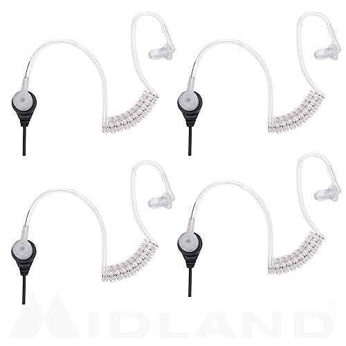 Midland AVPH3 Transparent Security Headsets with PTT/VOX (4-Pack)