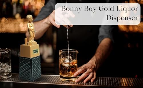BARRAID Bonny Boy Golden Liquor Whiskey/Wine/Beer/Liqour/Vodka/Beverage Decanter Dispenser Battery Operated | Button Press...