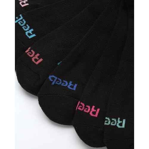 Reebok Girls' Quarter Socks - 6 Pack Moisture-Wicking Low Cut Athletic Ankle Socks for Girls (Sizes: S-L)
