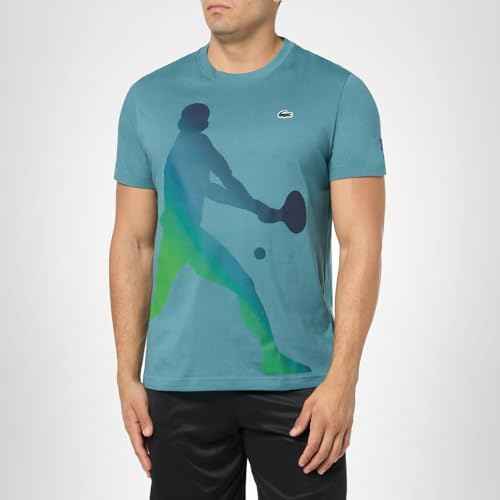 Lacoste Men's Sport Tennis x Novak Djokovic T-Shirt and Cap Set, Hydro, XX-Large