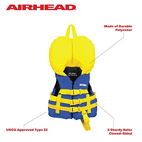 Airhead Infant's General Purpose Life Jacket, Coast Guard Approved, 15-30 lbs