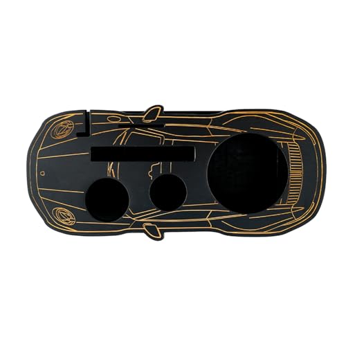 Cocktail Shaker Set with Unique Car-Shaped Wooden Stand,Bartender Kit with 24oz Shaker,Jigger,Muddler,Mixing Spoon,Straine...