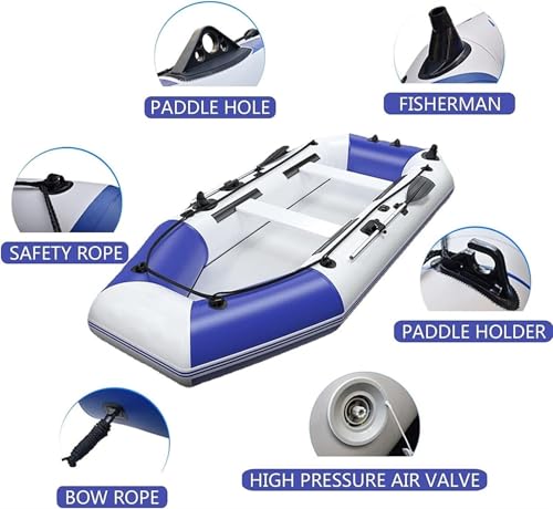 DJCDDM Inflatable Boat, Outdoor Kayak Thickened Inflatable Boat Rubber Boat Fishing