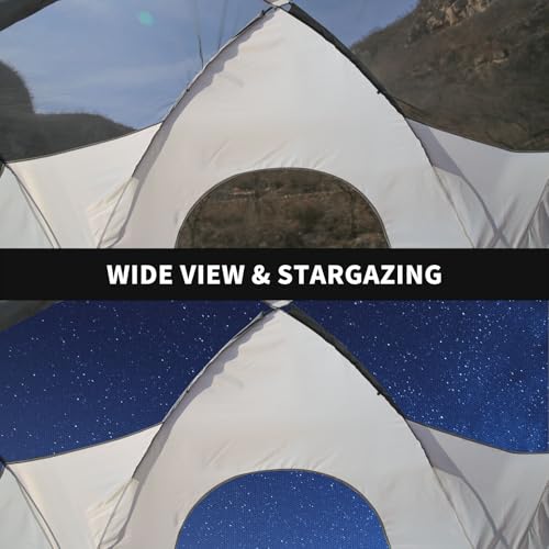 EchoSmile 10/12 Person Camping Tent Waterproof Windproof Tent with Rainfly Easy Set up for Outdoor Family Camping, Party