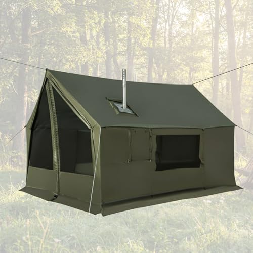 Soulchen Large Hammock Hot Tents with Stove Jack, Portable Winter Wall Tent for Camping, Waterproof & Windproof 4 Season C...