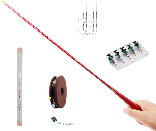 Wisbait Tenkara Rod Fly Fishing Rod Kit - Kids Fishing Pole Small Stream Collapsible Fly Poles All Waters Quality Carbon T...